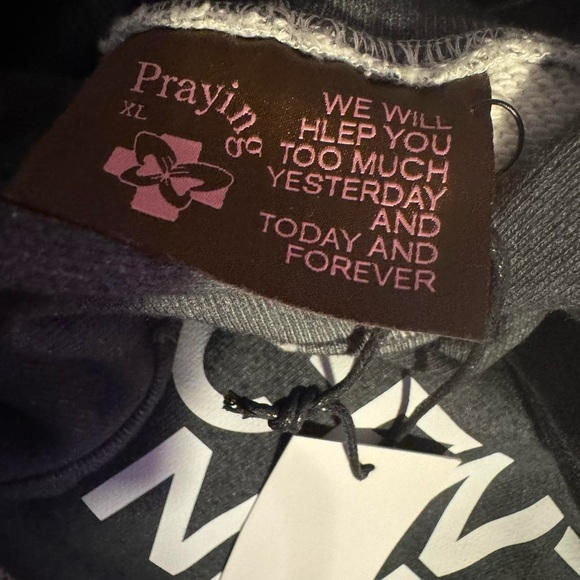 praying Innocent Bystander Hoodie Grey oversized cozy designer sweater deadstock - Picture 5 of 10